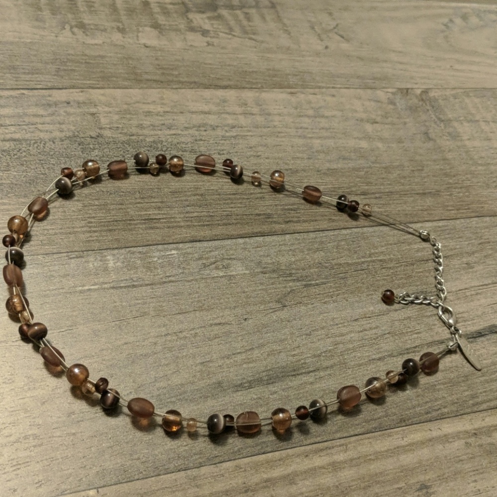 Necklace purple beads